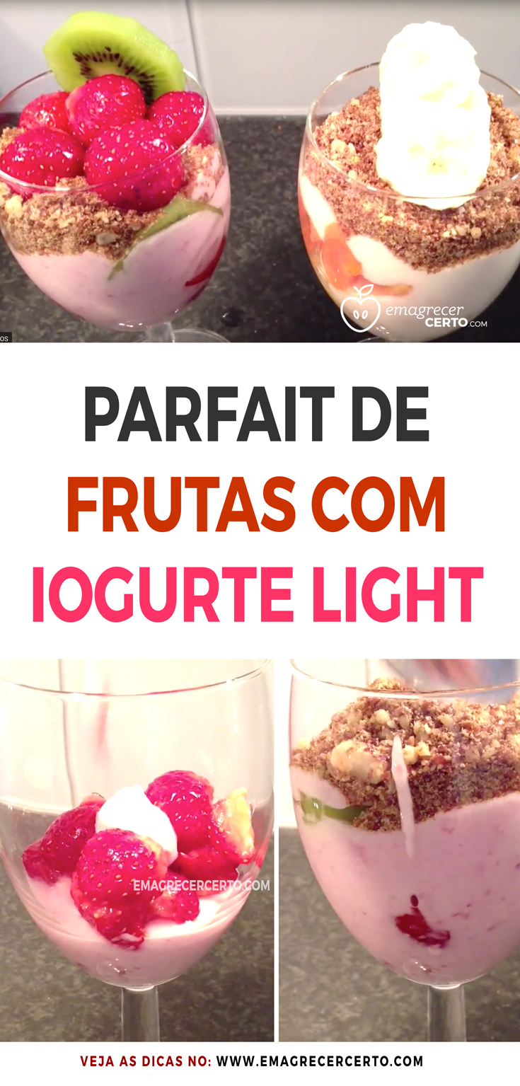 Receita de Parfait de Frutas com Iogurte Light