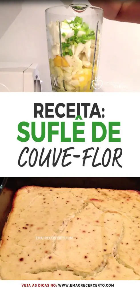 Suflê de Couve-flor Fácil e Saudável | Blog EmagrecerCerto.com