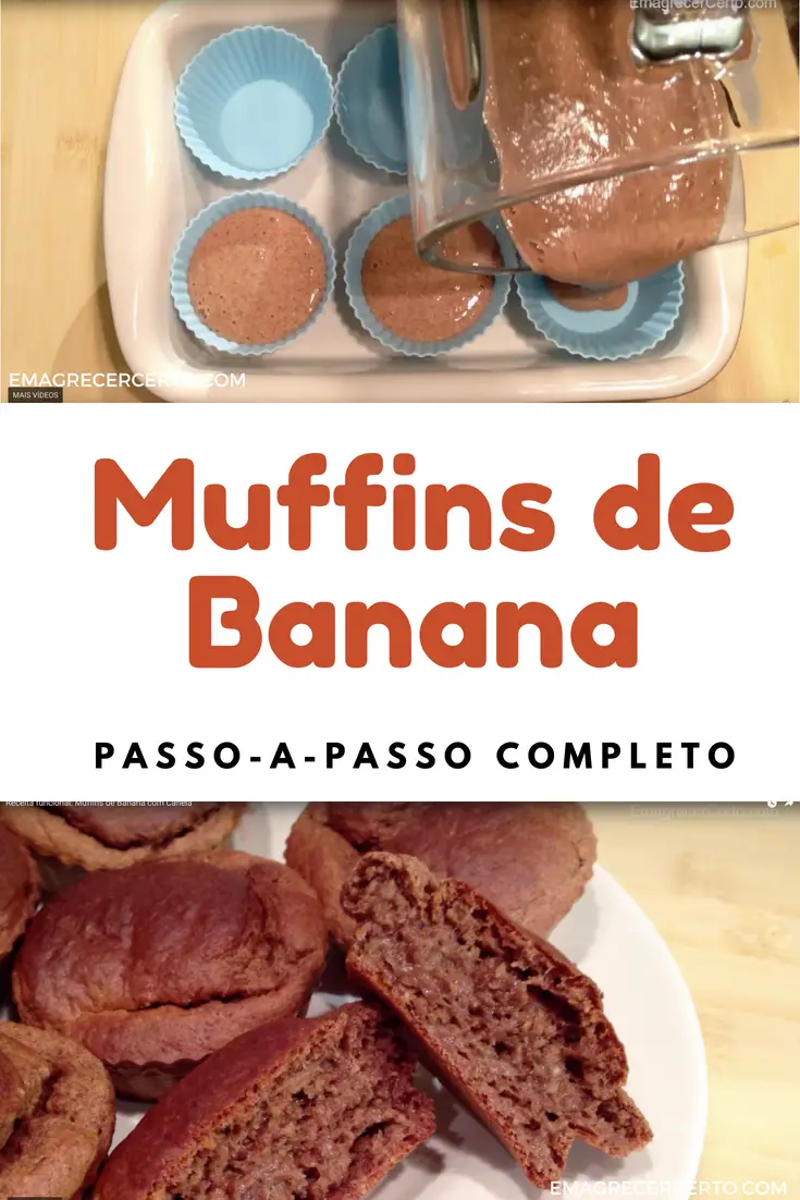 Receita Muffin Funcional de Banana com Canela Emagrecer Certo