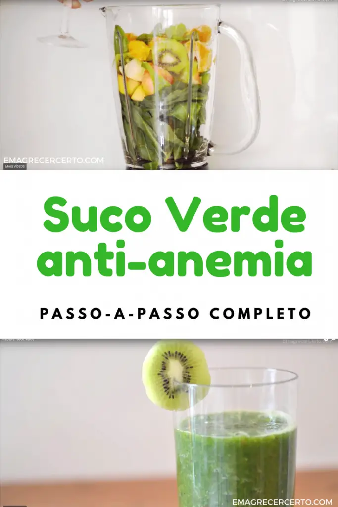 Suco verde anti-anemia do Blog Emagrecer Certo