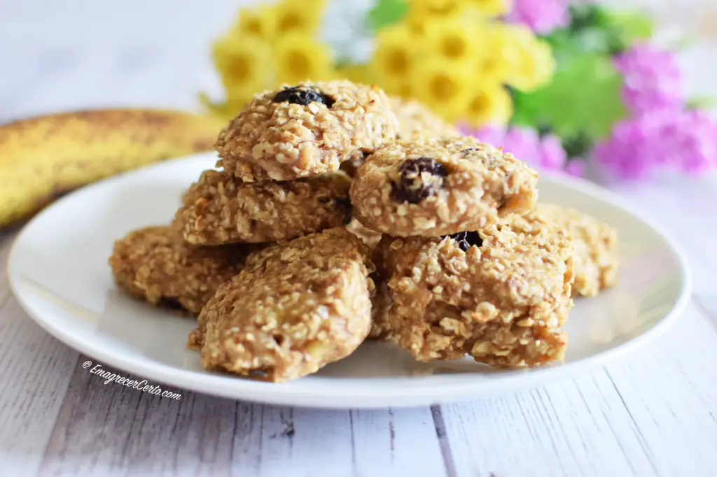 cookies de banana e aveia