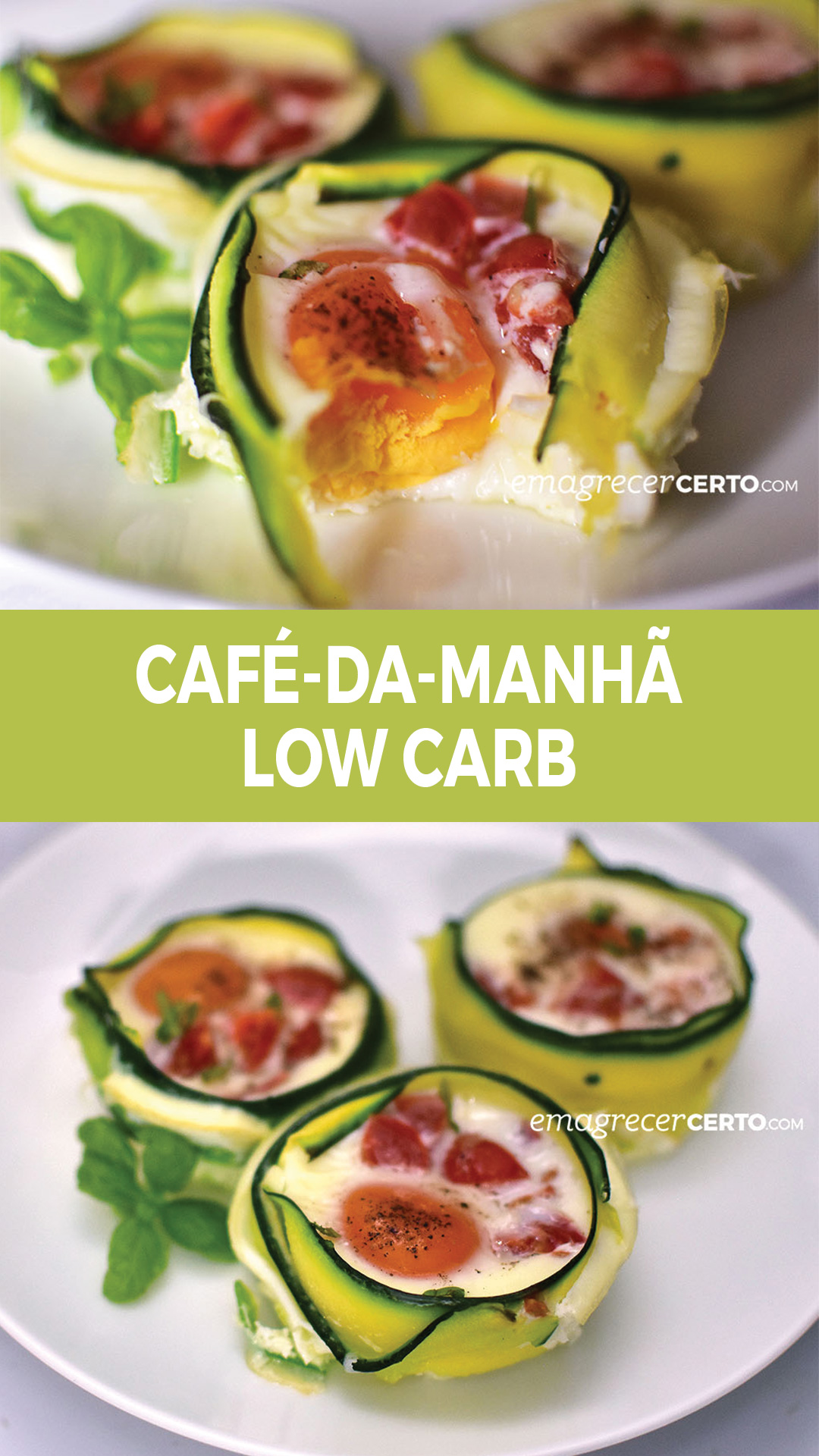 Café da manhã low carb | Cestinha de ovos | Blog Emagrecer Certo