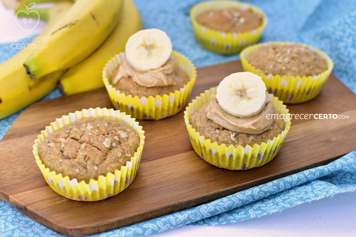 Muffim de banana com especiarias | Blog Emagrecer Certo #receitasaudavel #muffindebanana