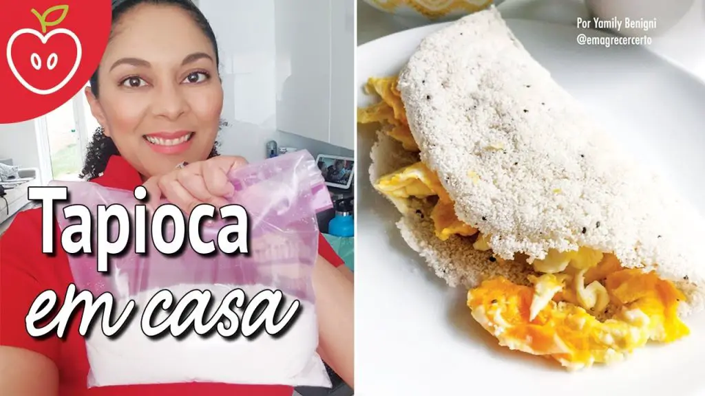 Tapioca feita em casa com polvilho doce