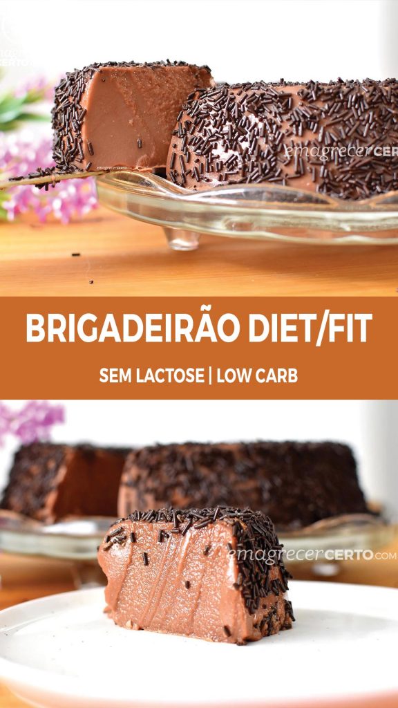 Brigadeirão Diet / Fit / Low Carb | Blog EmagrecerCerto.com #brigadeirao #reeducacaoalimentar #lowcarb