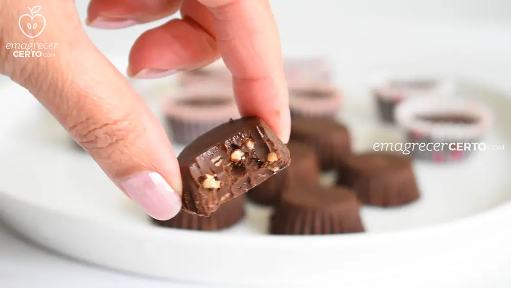Bombom de chocolate fit - blog Emagrecer Certo