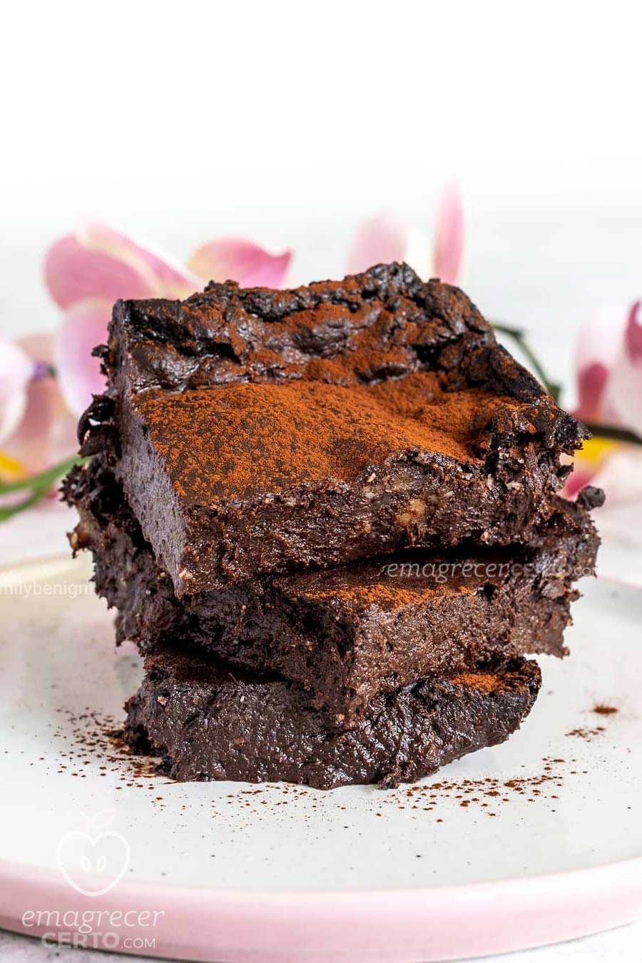 Brownir Fit com 4 ingredientes e sem farinha - Blog Emagrecer Certo