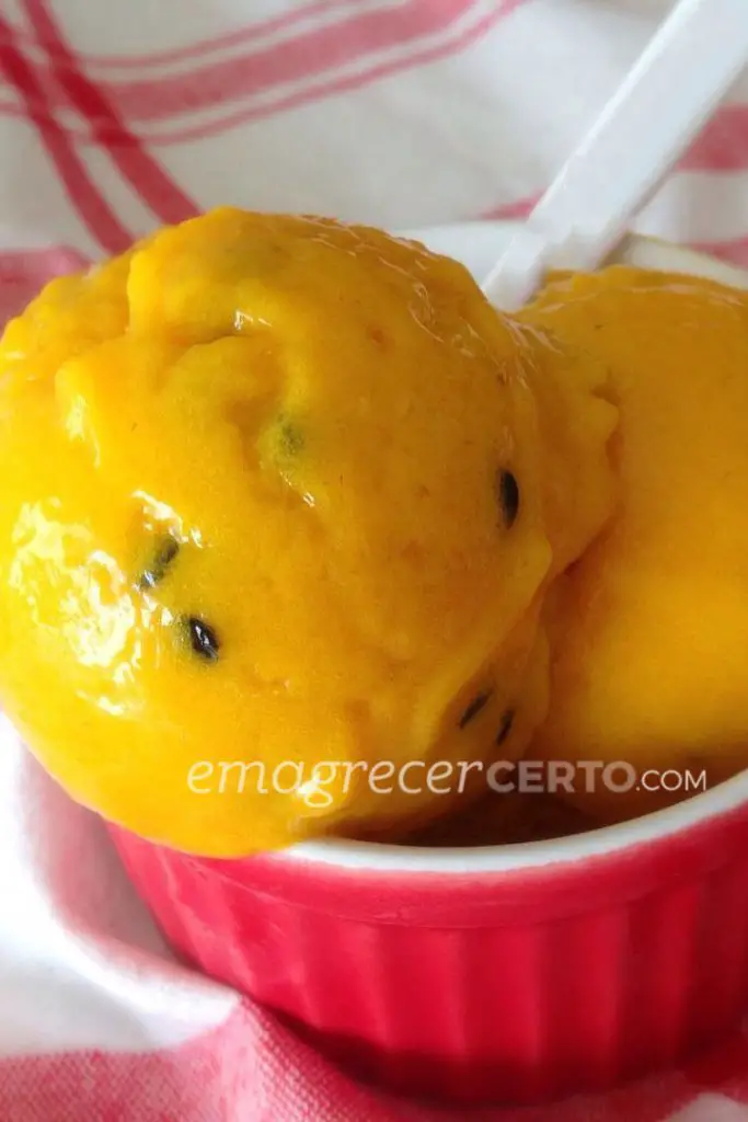 Sorbet de frutas amarelas