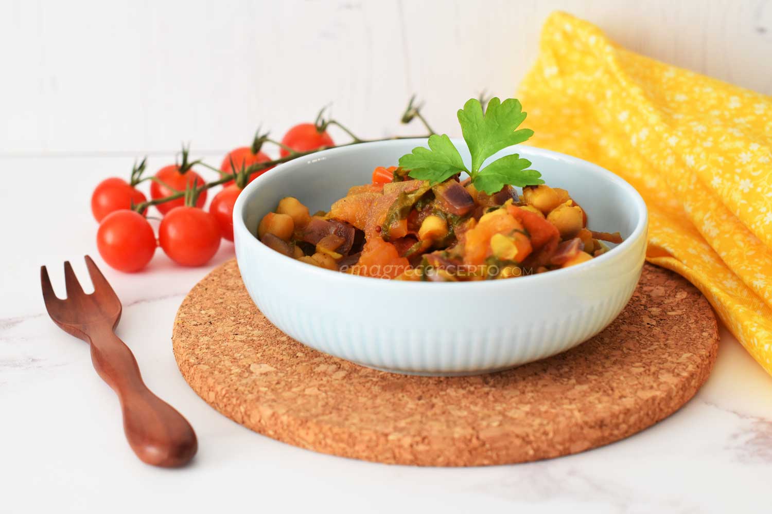 Curry de grão de bico nutritivo - Emagrecer Certo